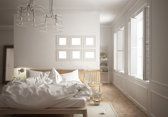 Scandinavian white bedroom