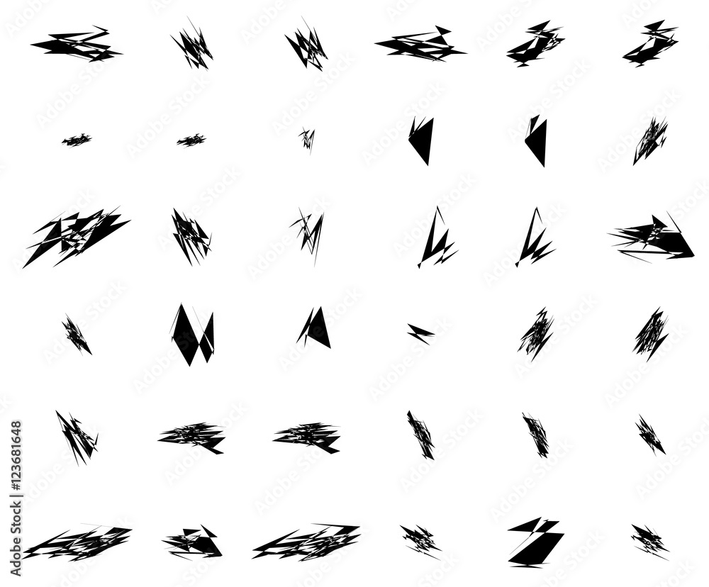 Aufkleber Random element set - Set of graphic objects, design elements