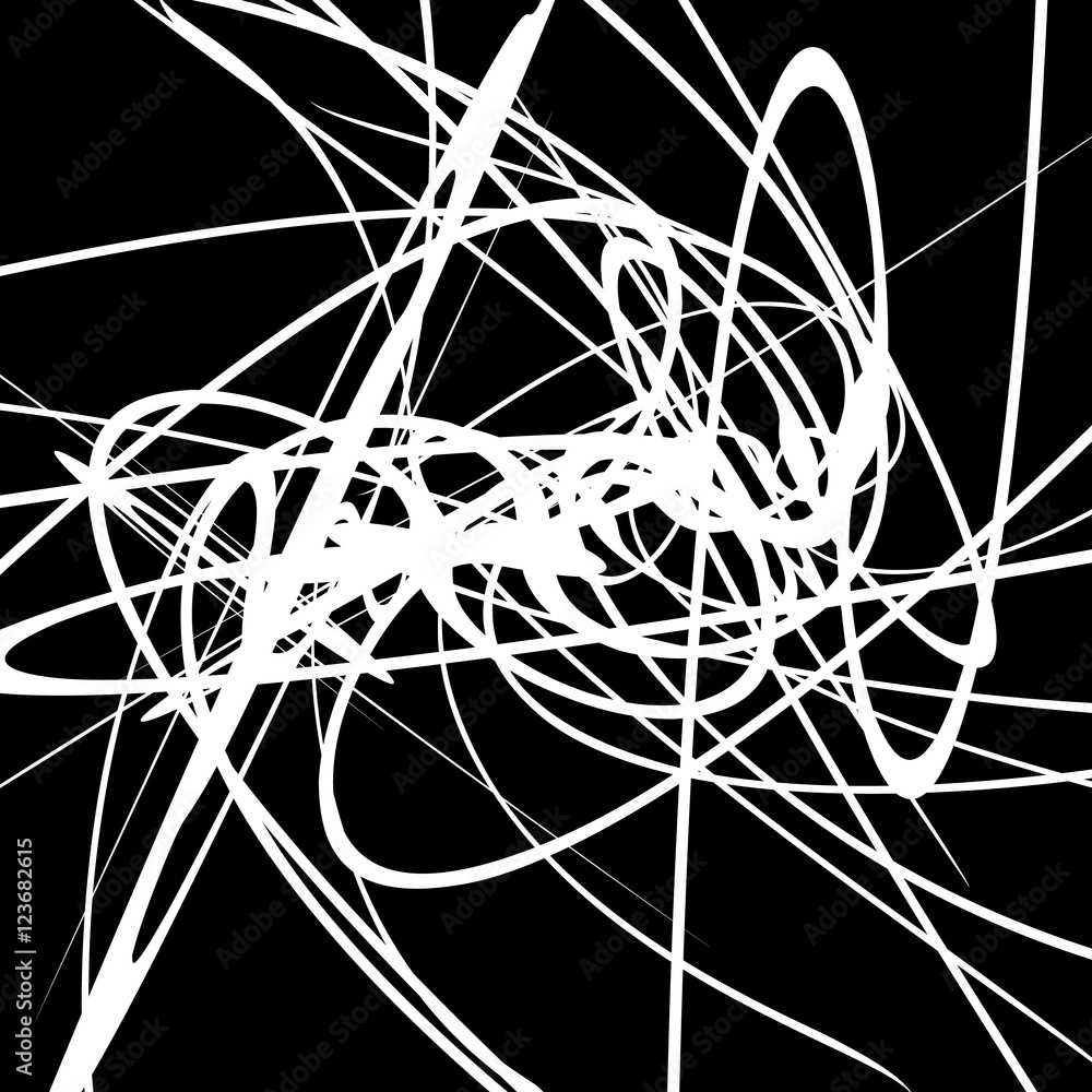 Poster squiggle dynamic lines. curvy lines geometric monochrome illustr