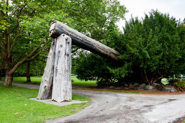 Fototapeta na wymiar Lumberman's Arch, Stanley Park, Vancouver, British Columbia, Can