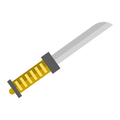 Military knife vector illustration.