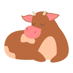 Obraz na płótnie Canvas Cartoon cow character