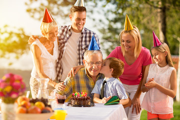 celebrating birthday together.
