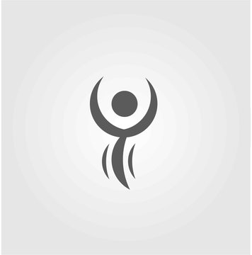 Vector simple symbol of a man dancing