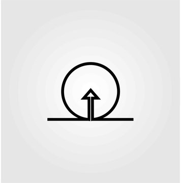Vector illustration, ancient simple symbol of the sky. Tengrism culture.
