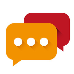 Chat Icon vector orange