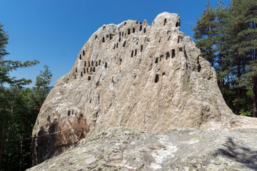 Antique Thracian Sanctuary Eagle Rocks near town of Ardino, Kardzhali Region, Bulgaria