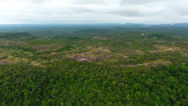 aerial view of Chanadai  in Pha Tame National Park , Khong Chiam, Ubon Ratchathani, Thailand