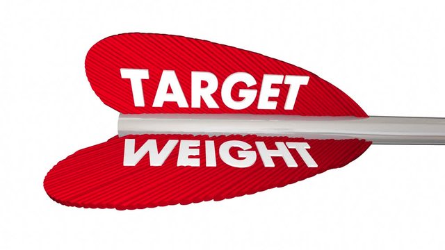 Target Weight Lose Pounds Goal Arrow Bulls Eye 3d Animation