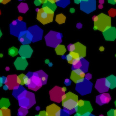 Happy new year 2017 isolated numbers written with light on bright bokeh background full of flying digits 3d illustration