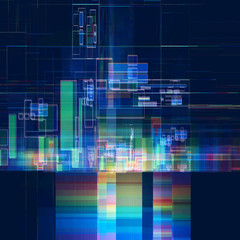 Abstract multicolored tech colorful background