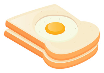 Fried egg in toasts