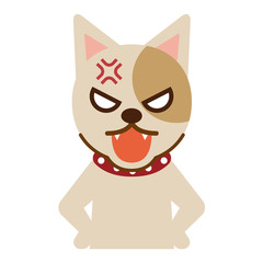 怒る犬