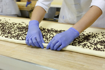 confectionery factory. production of confectionery. pastries, marshmallows, sweets