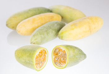 Curuba tropical fruit - Passiflora tripartite