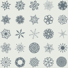 Snowflakes set