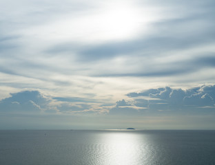 The beautiful sunset at seascape