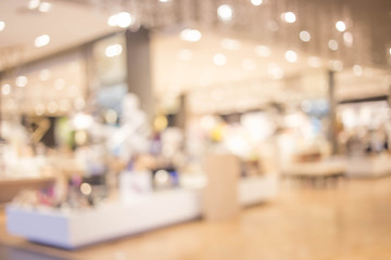 blurred image of shopping mall and people .