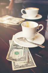 pay for a cup of hot eapresso