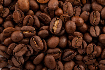 Coffee beans closeup