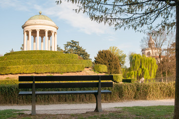 The small temple inside Querini park in Vicenza, Italy