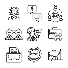 business icon set vector illustration design