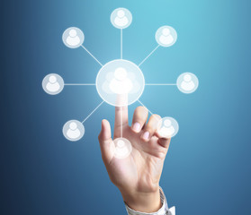  virtual icon of social network