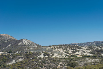Вид на горную гряду , Кипр.