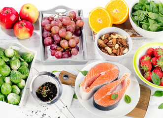 Foods rich in antioxidant. Healthy diet
