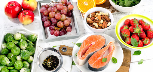 Foods rich in antioxidant.