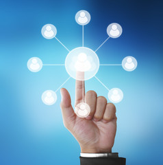  virtual icon of social network