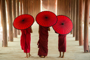 Fototapeta These novices or priests in Burma. obraz