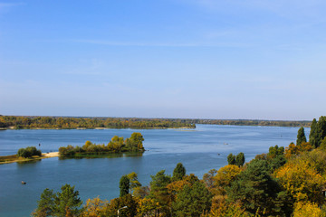View on the river Dnieper on autumn