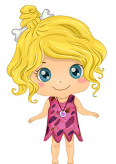 Kid Girl Prehistoric
