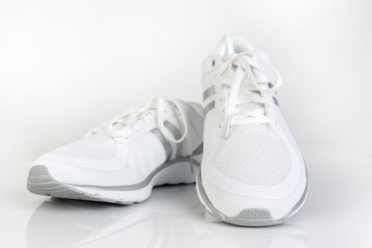 Running shoes, isolated on Gray background