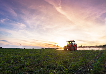 Fototapeta premium Red tractor.
