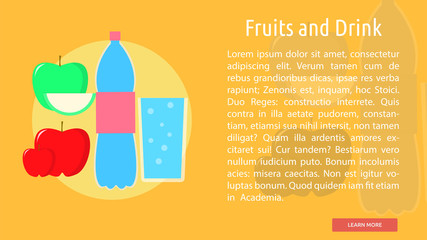 Fruit and Drink Conceptual Banner