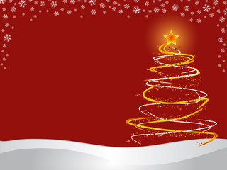 Modern Xmas Tree Vector
