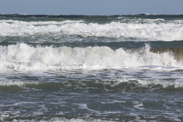 stormy sea with the wind