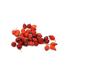 Rosehips isolated on white background