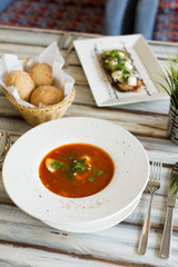 Ukrainian or Russian borscht soup