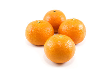 four mandarin oranges