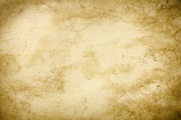 Yellow stained paper. Old retro letter texture. 