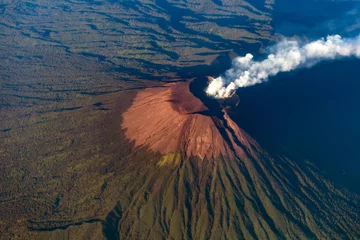 Zelfklevend Fotobehang Mount Slamet or Gunung Slamet is an active stratovolcano in the Purbalingga Regency of Central Java, Indonesia. © Premium Collection