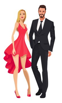 men in suits and women