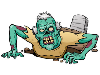 Vector illustration of Cartoon Zombie