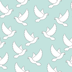 Pigeon seamless pattern