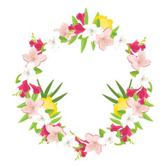 Obraz na płótnie Canvas Flower wreath vector