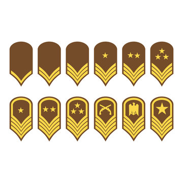 Epaulets, military ranks and insignia