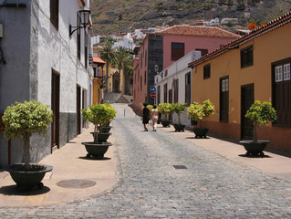 Classic Spanish street in downtown (old city)